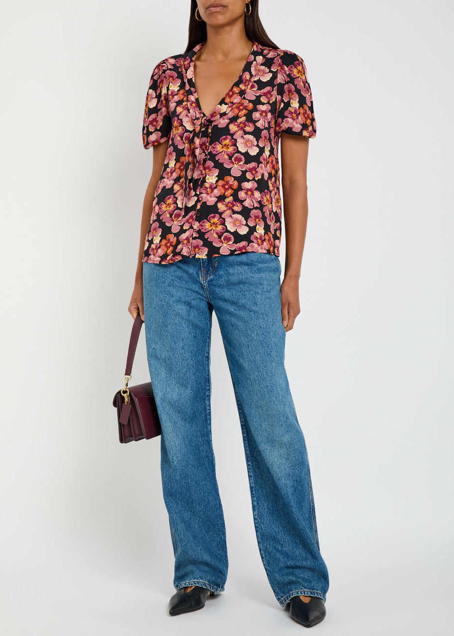 Reformation Joelle Floral-print Crepe Blouse - 4