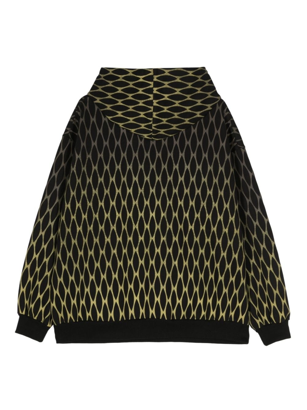 origami-print cotton hoodie - 2