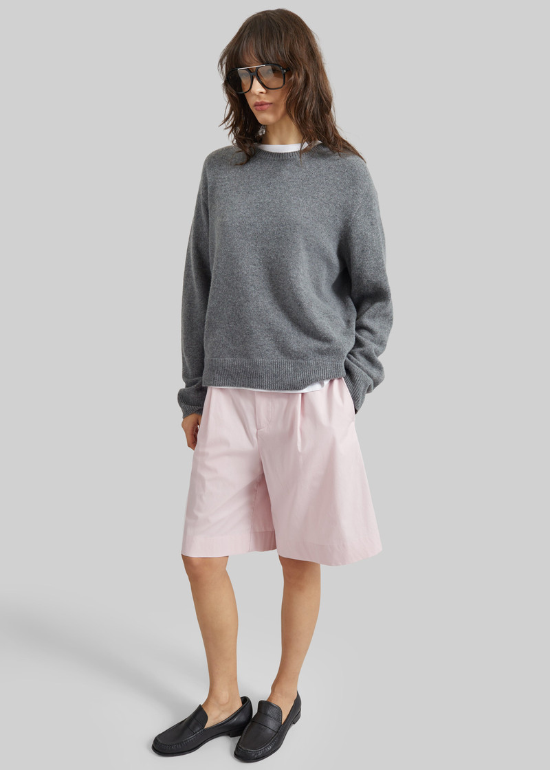 DARKPARK Darkpark Danielle Light Popeline Wide-Leg Shorts - Pink outlook