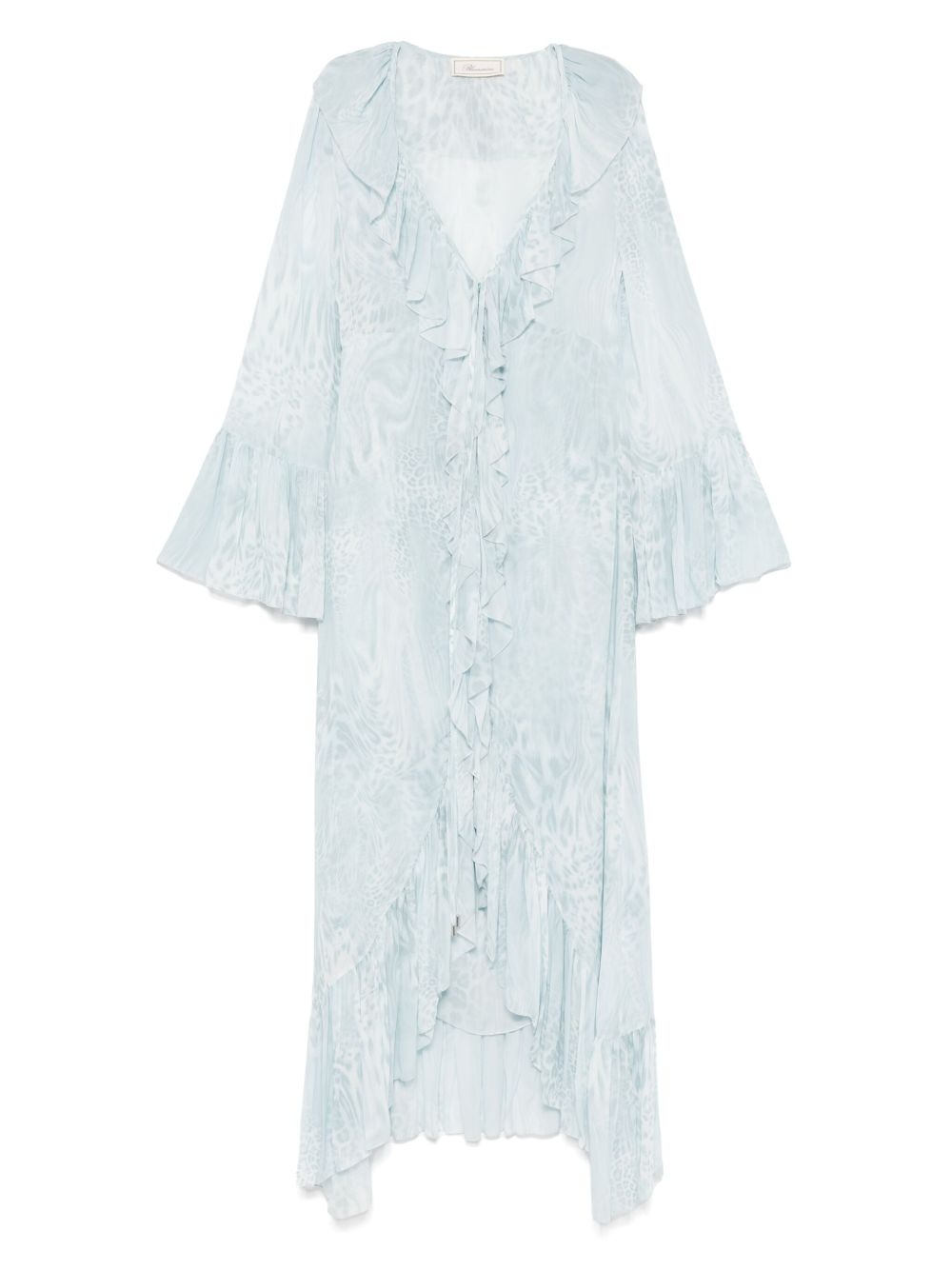 printed chiffon maxi dress - 1