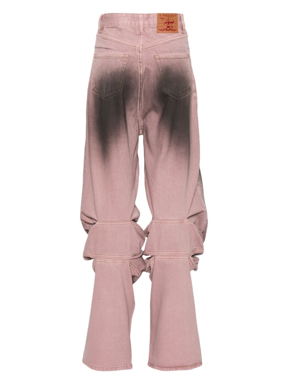 ombrÃ©-effect draped jeans - 2