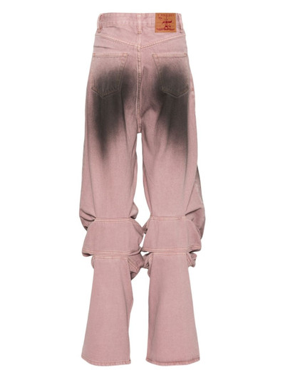 Y/Project ombrÃ©-effect draped jeans outlook