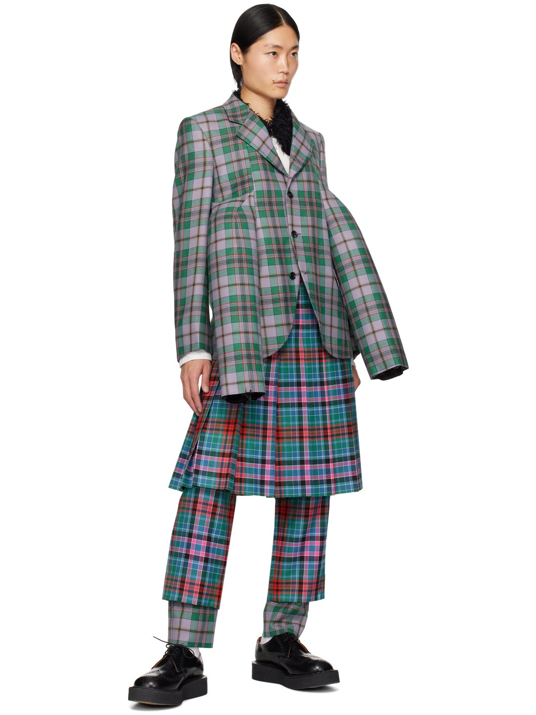 Multicolor Tartan Trousers - 4