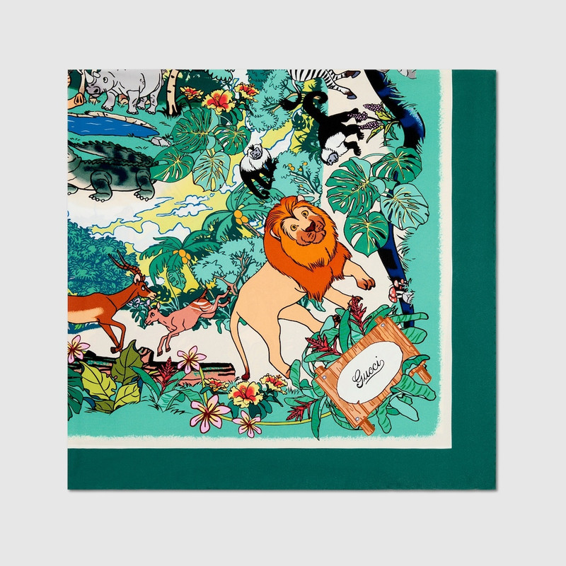 GUCCI 90 x 90 project printed silk carré outlook