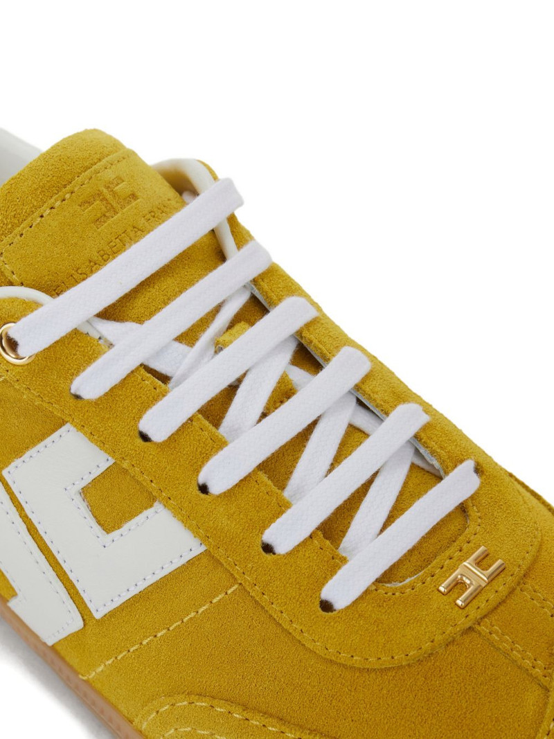 logo-detail leather sneakers 4