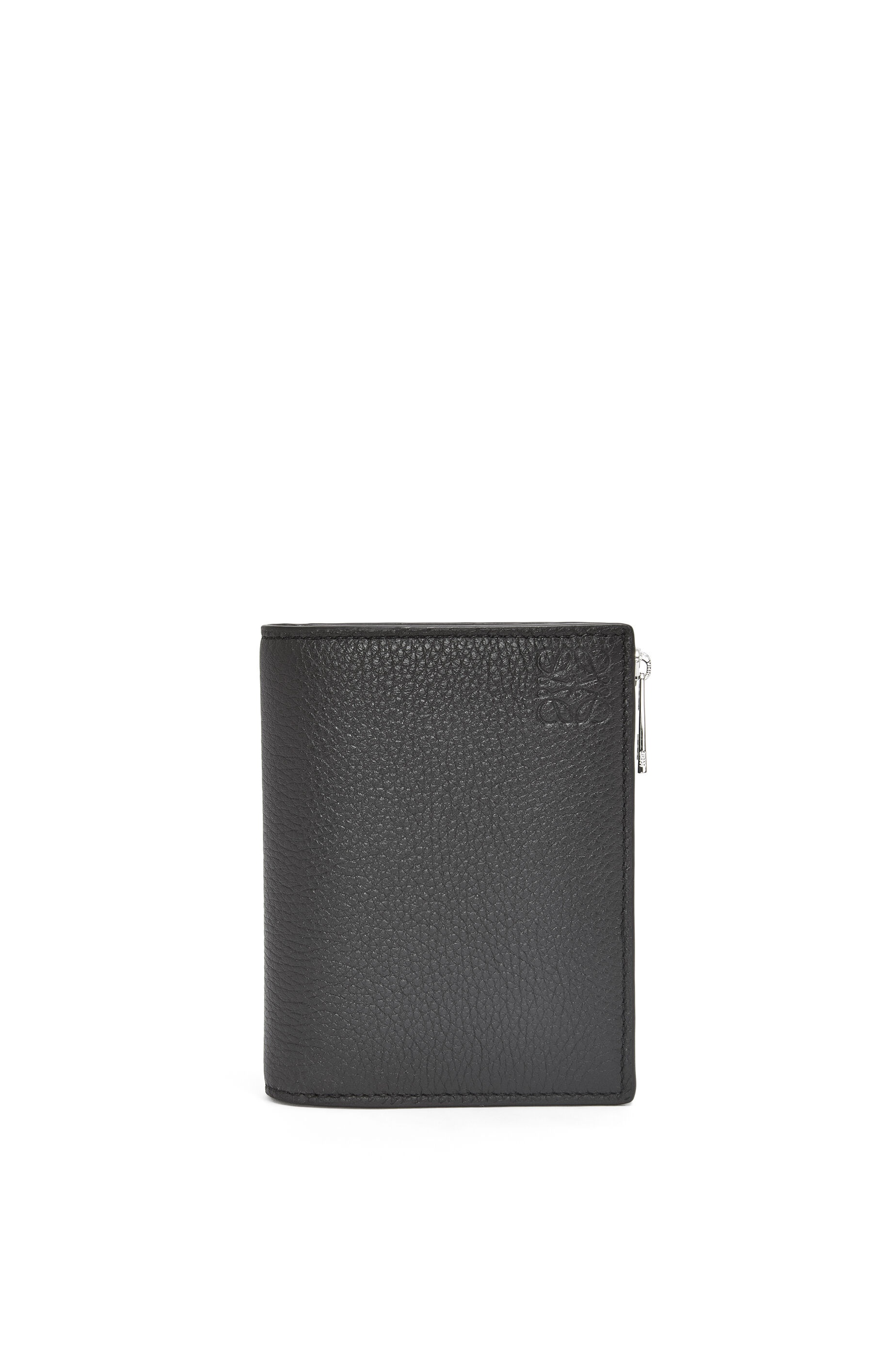 Slim compact wallet in soft grained calfskin - 1