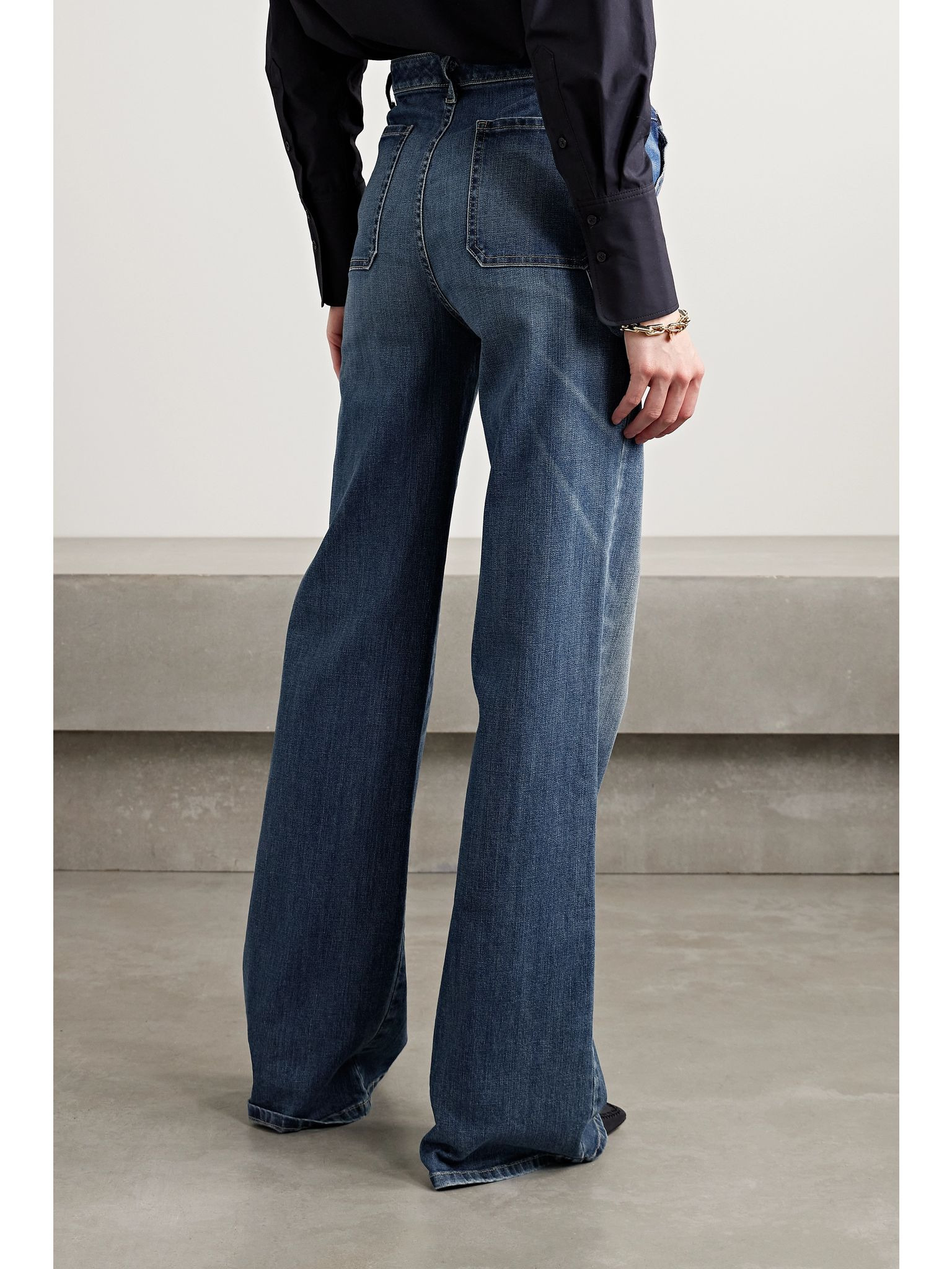 Quentin high-rise wide-leg jeans Blue - 4