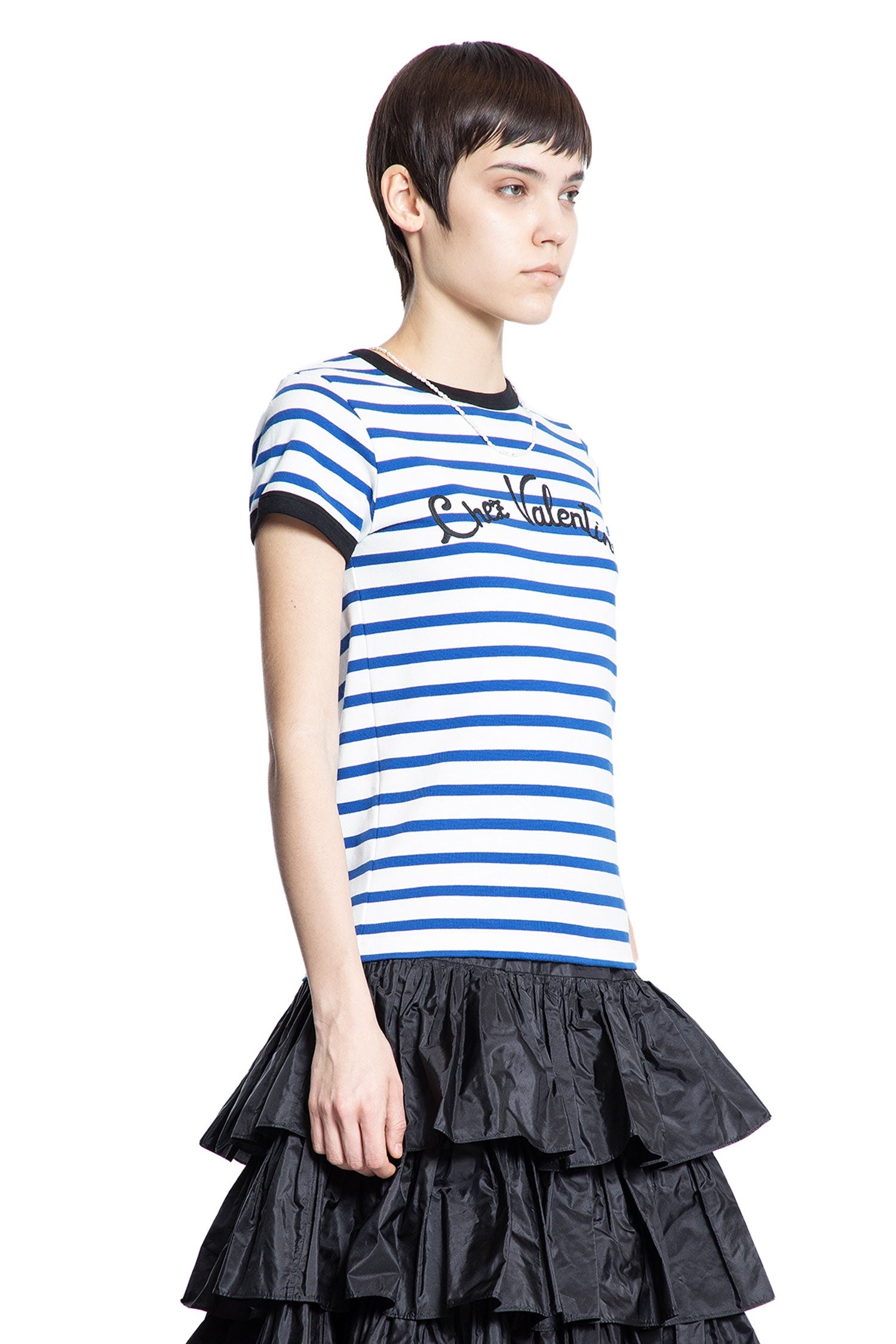 Valentino Striped-Cotton-Jersey-T-Shirt | antonioli | REVERSIBLE
