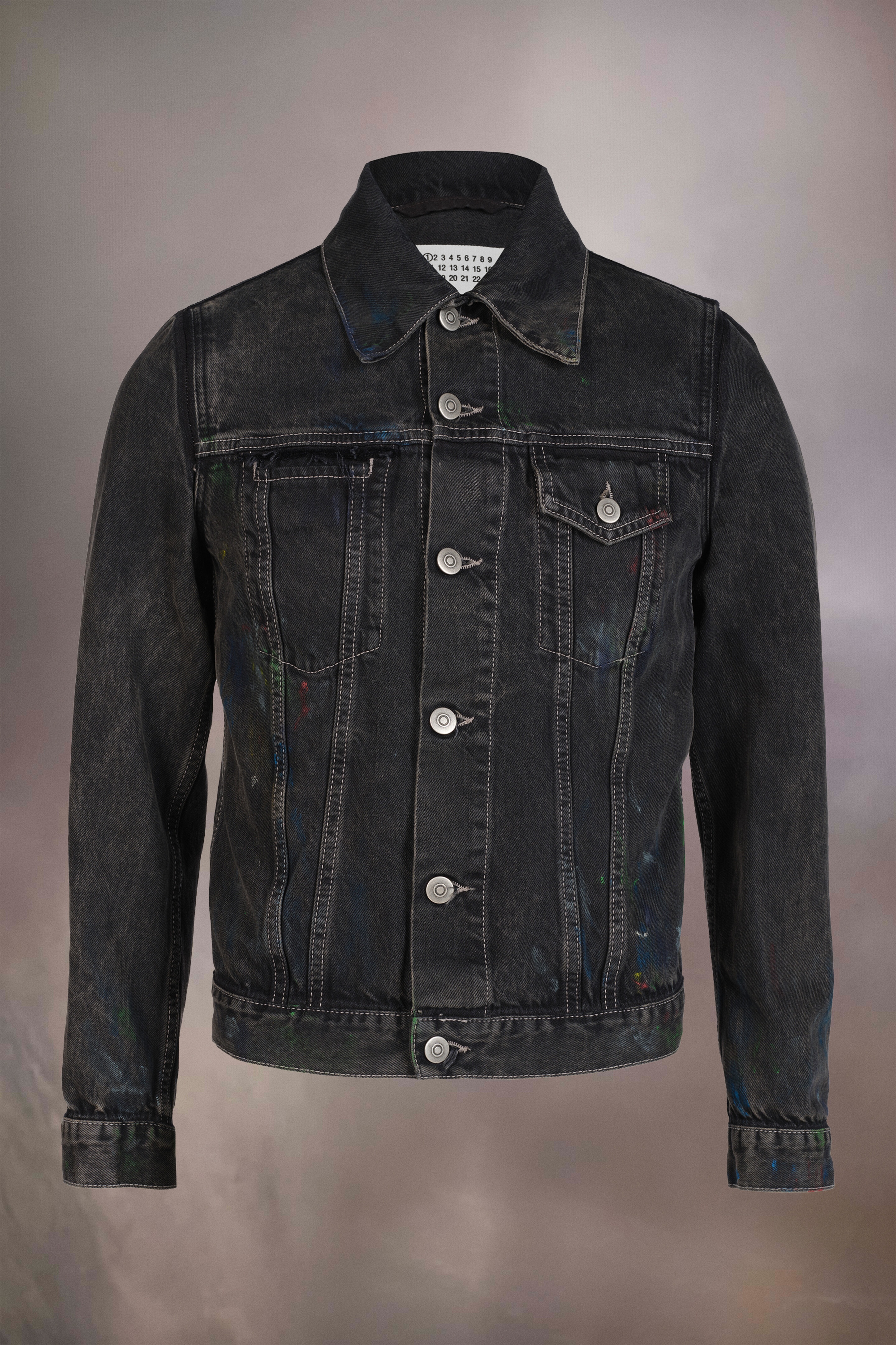 Paint denim jacket - 1