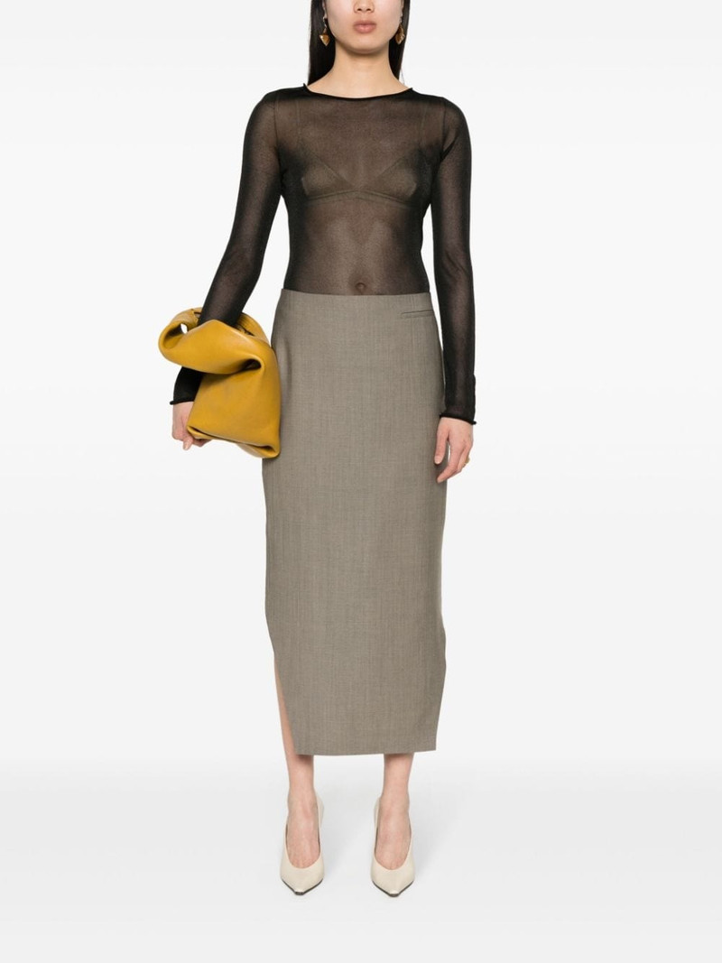 Givenchy high-low hem wool skirt outlook