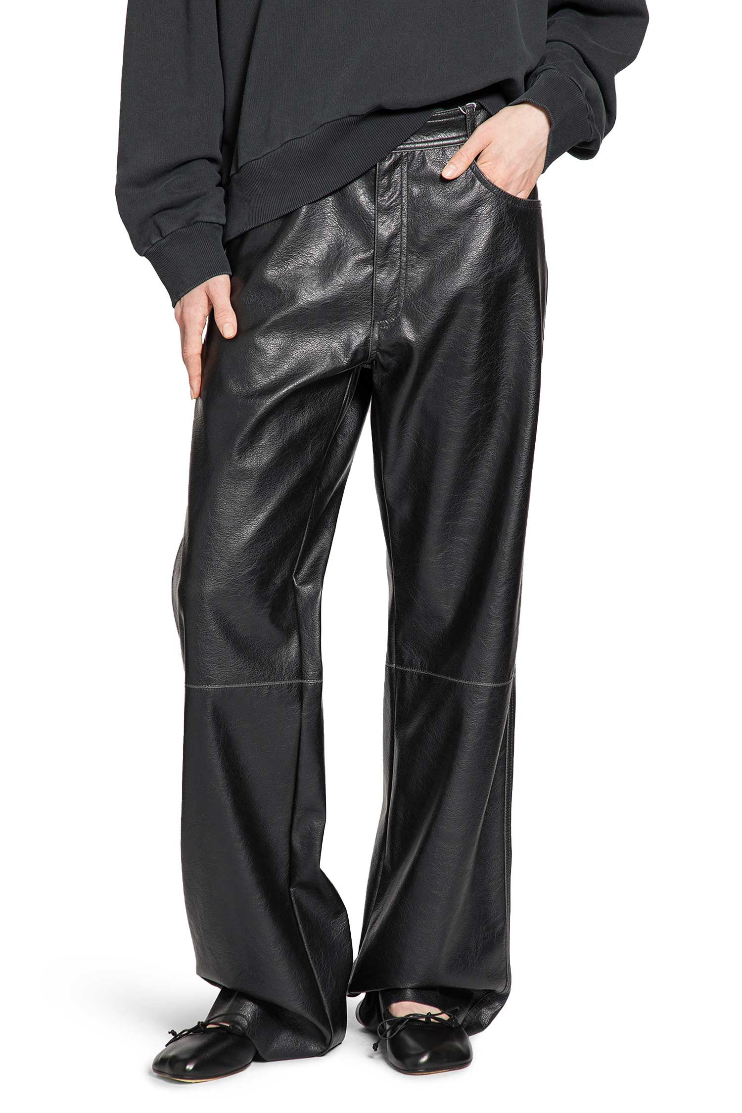 Mm6 Maison Margiela Woman Black Trousers - 6