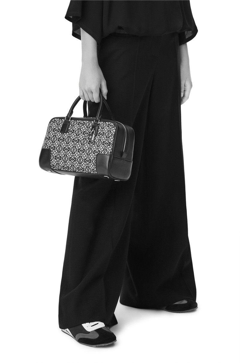 Loewe Amazona 28 bag in Anagram jacquard and calfskin outlook