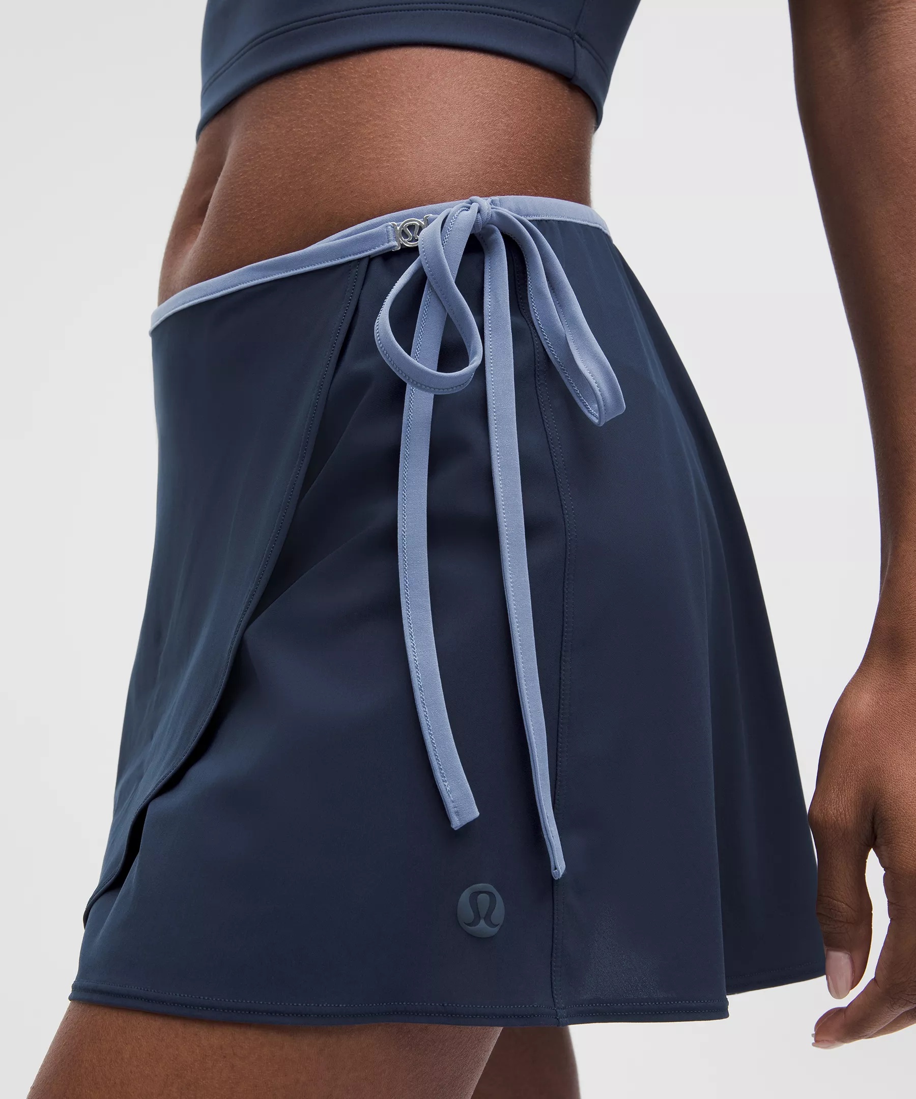 Wrap-Front Mid-Rise Tennis Skirt - 3