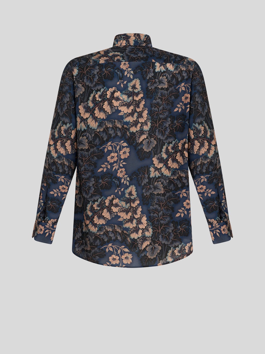 SILK SHIRT WITH FOLIAGE PRINT - 5