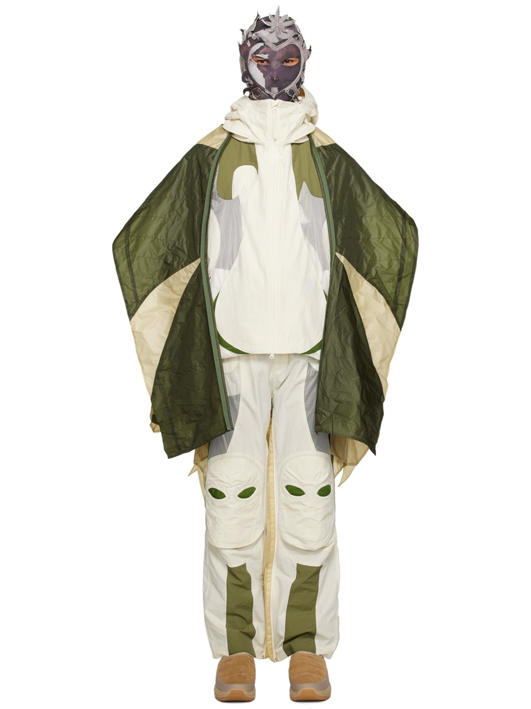 Off-White Paneled Jacket - 1