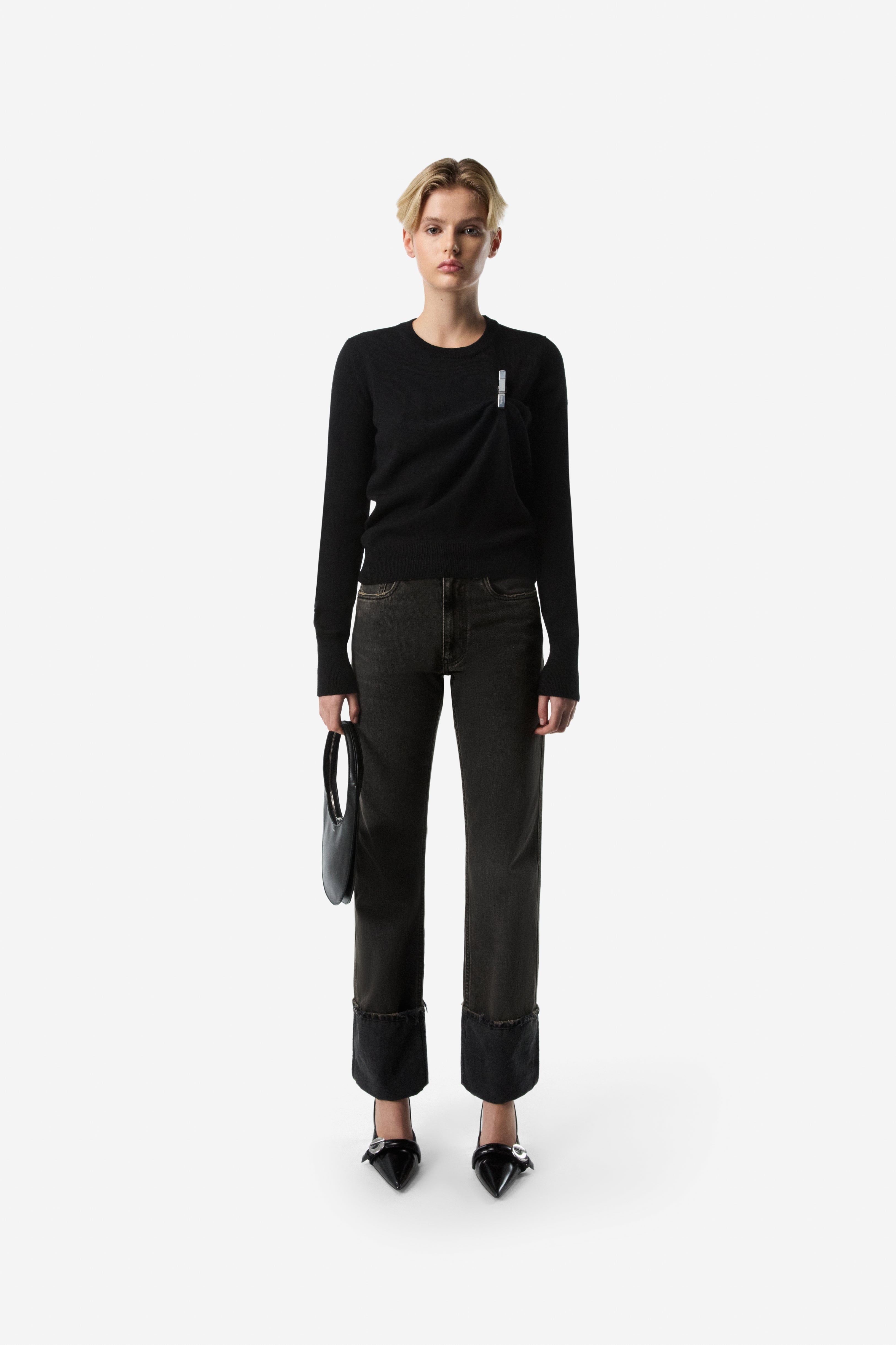 Washing Clip Knit Jumper - 2