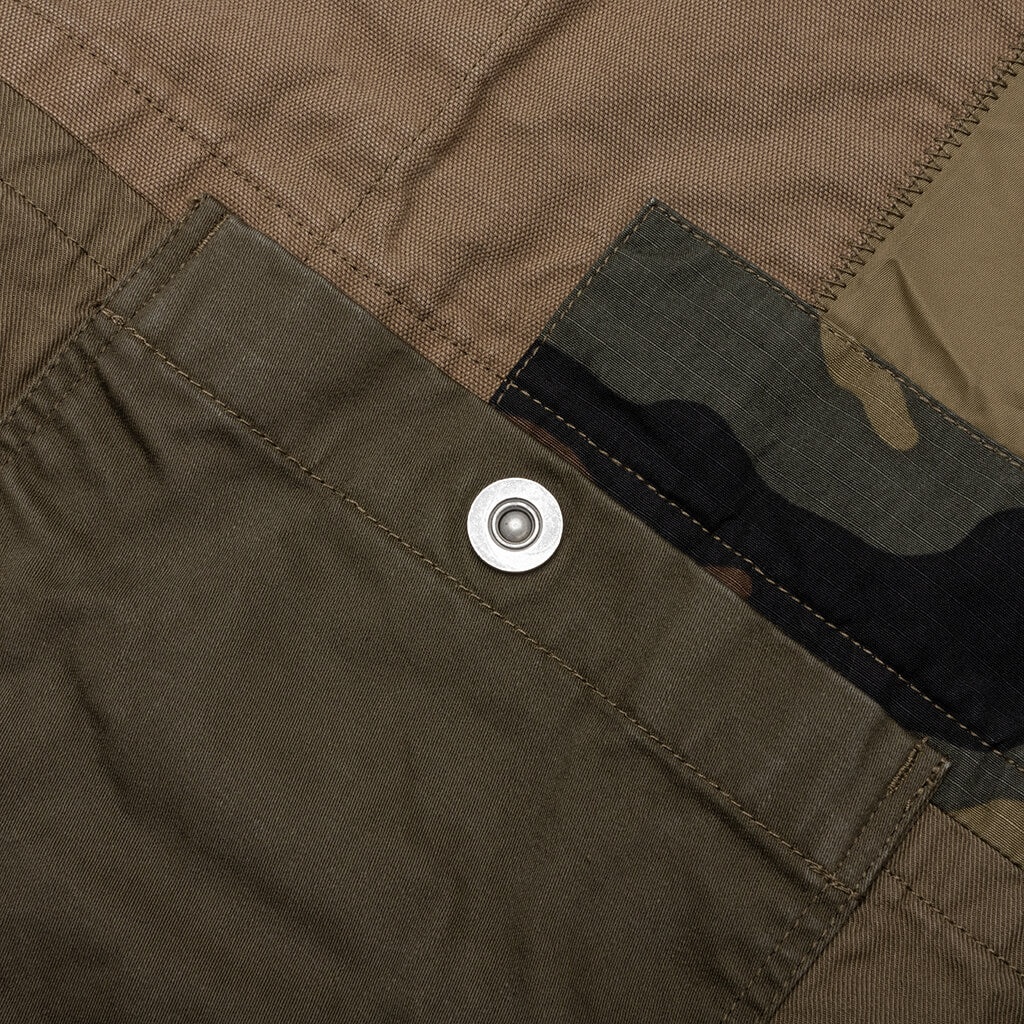 PATCHWORK LINER JACKET - KHAKI MIX - 4