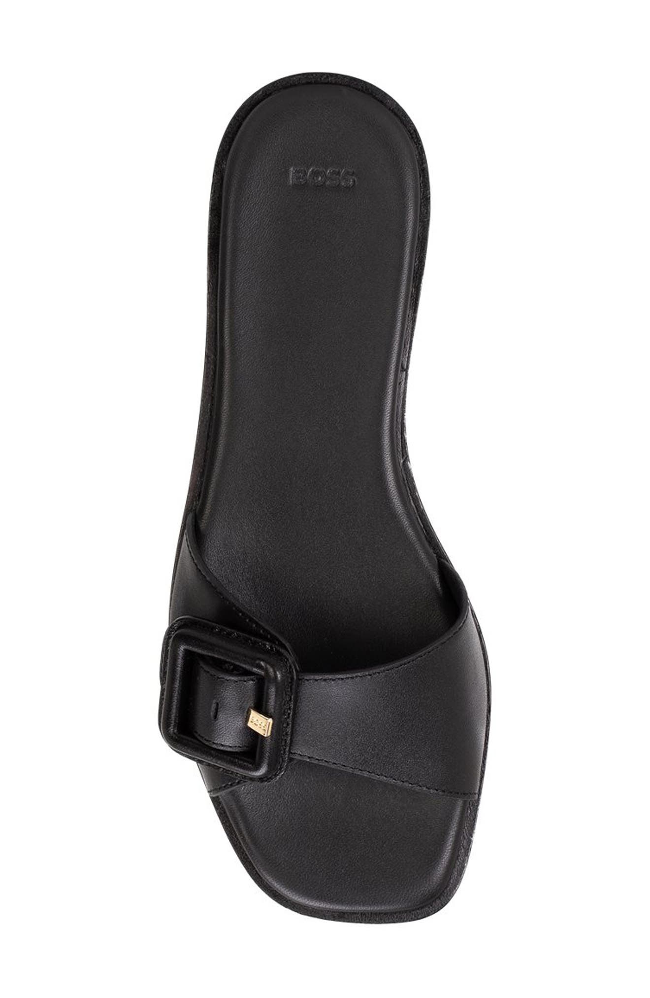 BOSS Charlize Slide Sandal in Black at Nordstrom - 3