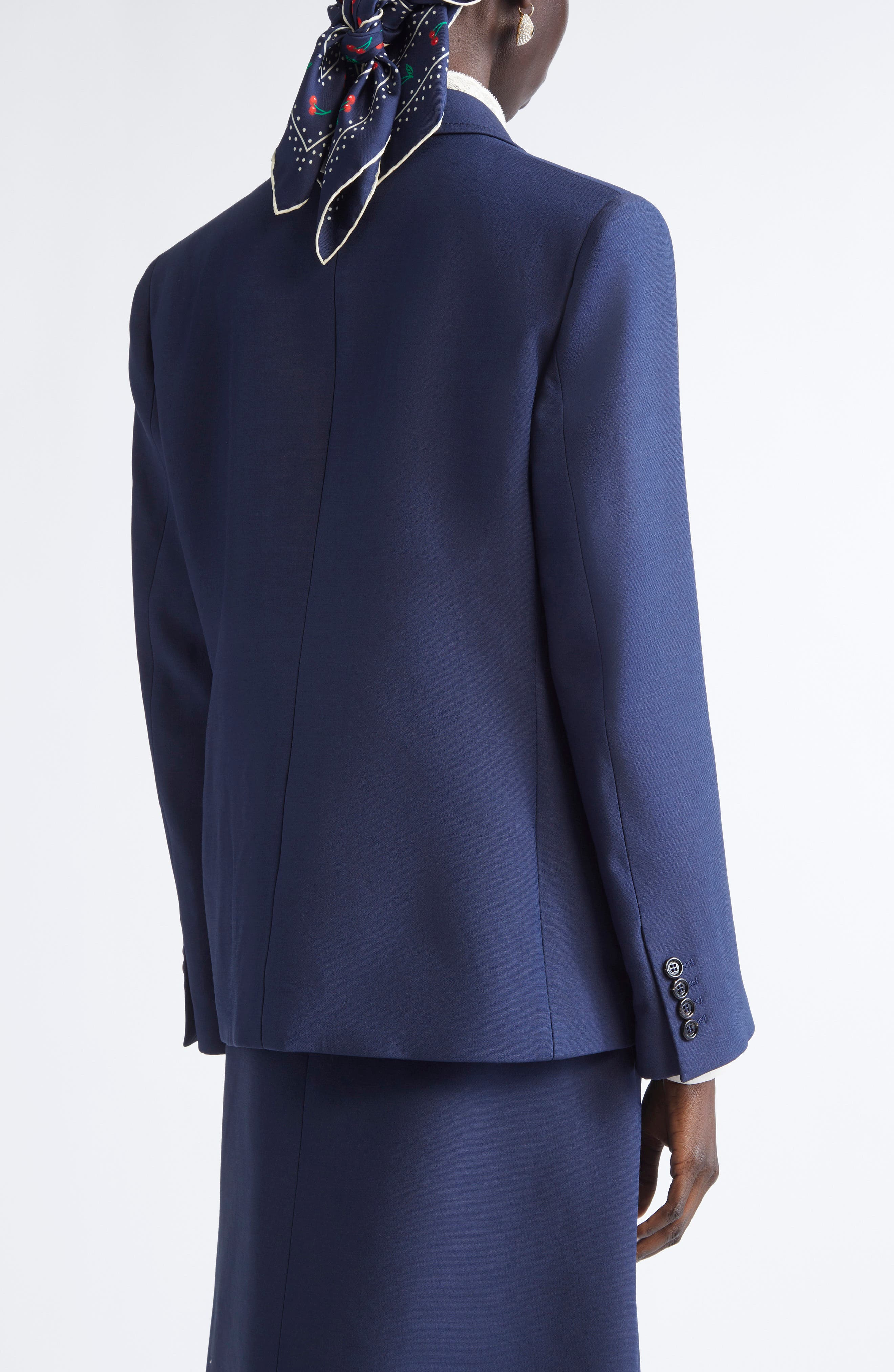 Valentino Garavani Solid Crepe Couture Sport Coat in Light Blue at Nordstrom - 3