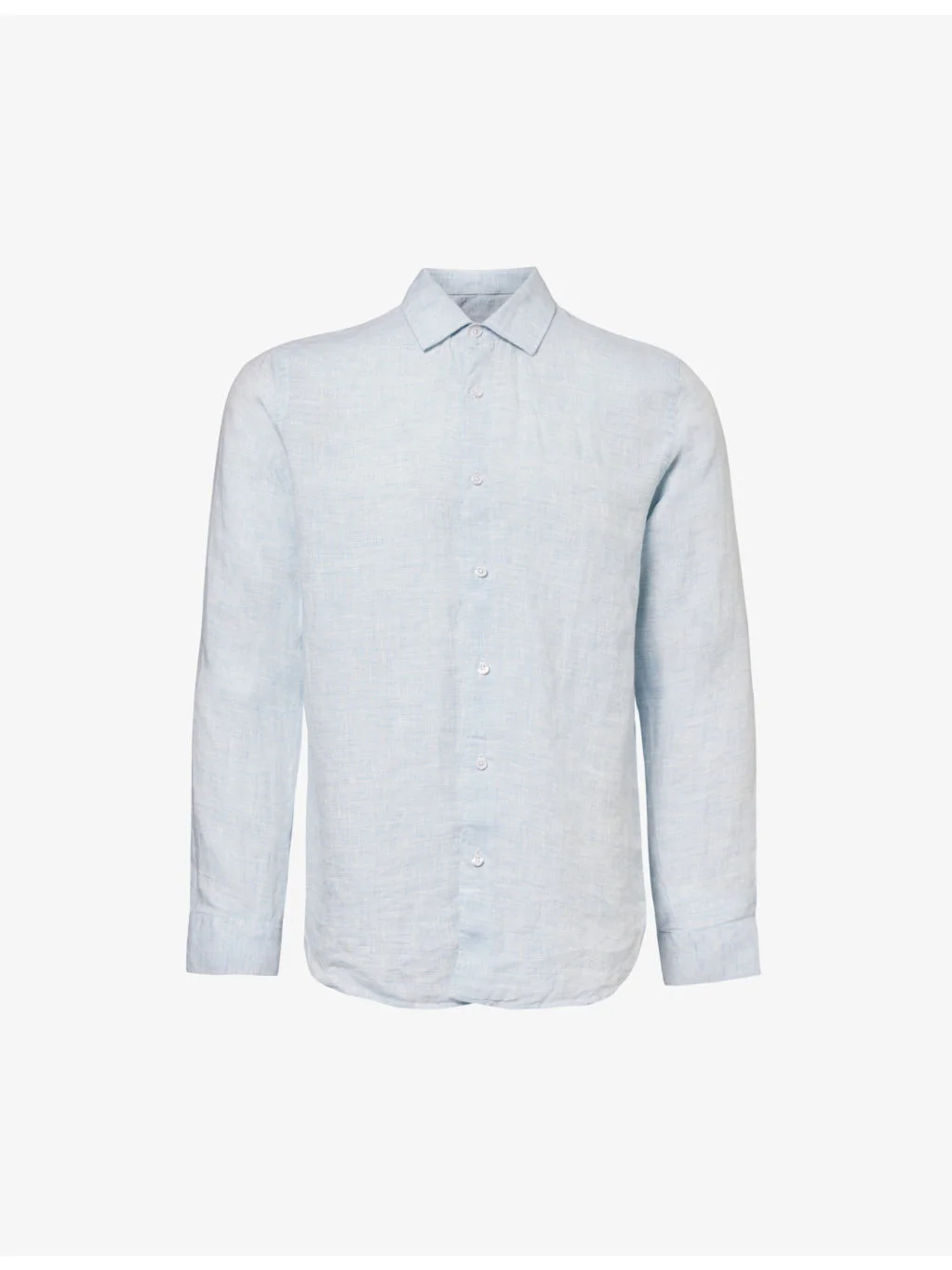 Giles long-sleeve regular-fit linen shirt - 1