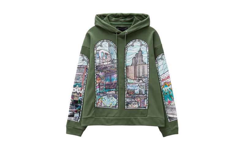 POLITICS AS USUAL HOODIE "Green" 232389M202044 1