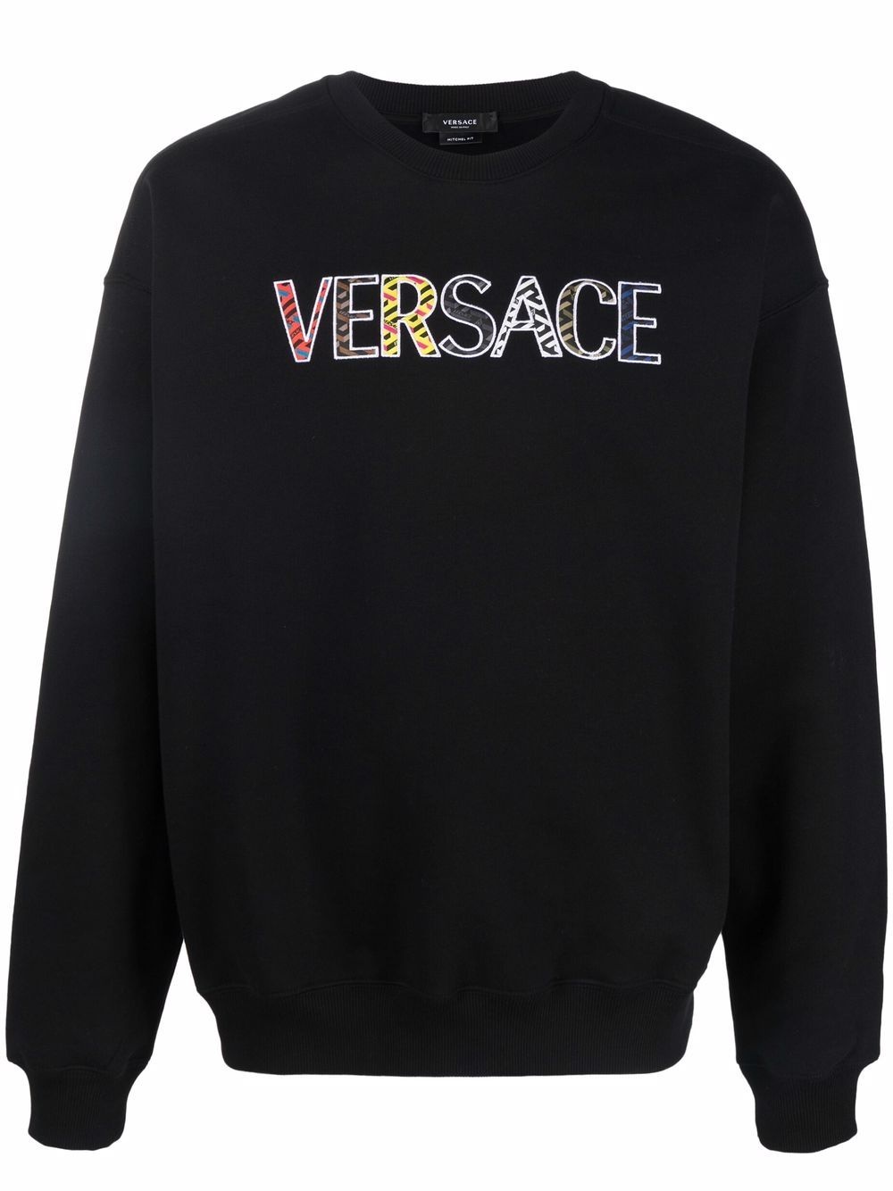 embroidered logo cotton sweatshirt - 1