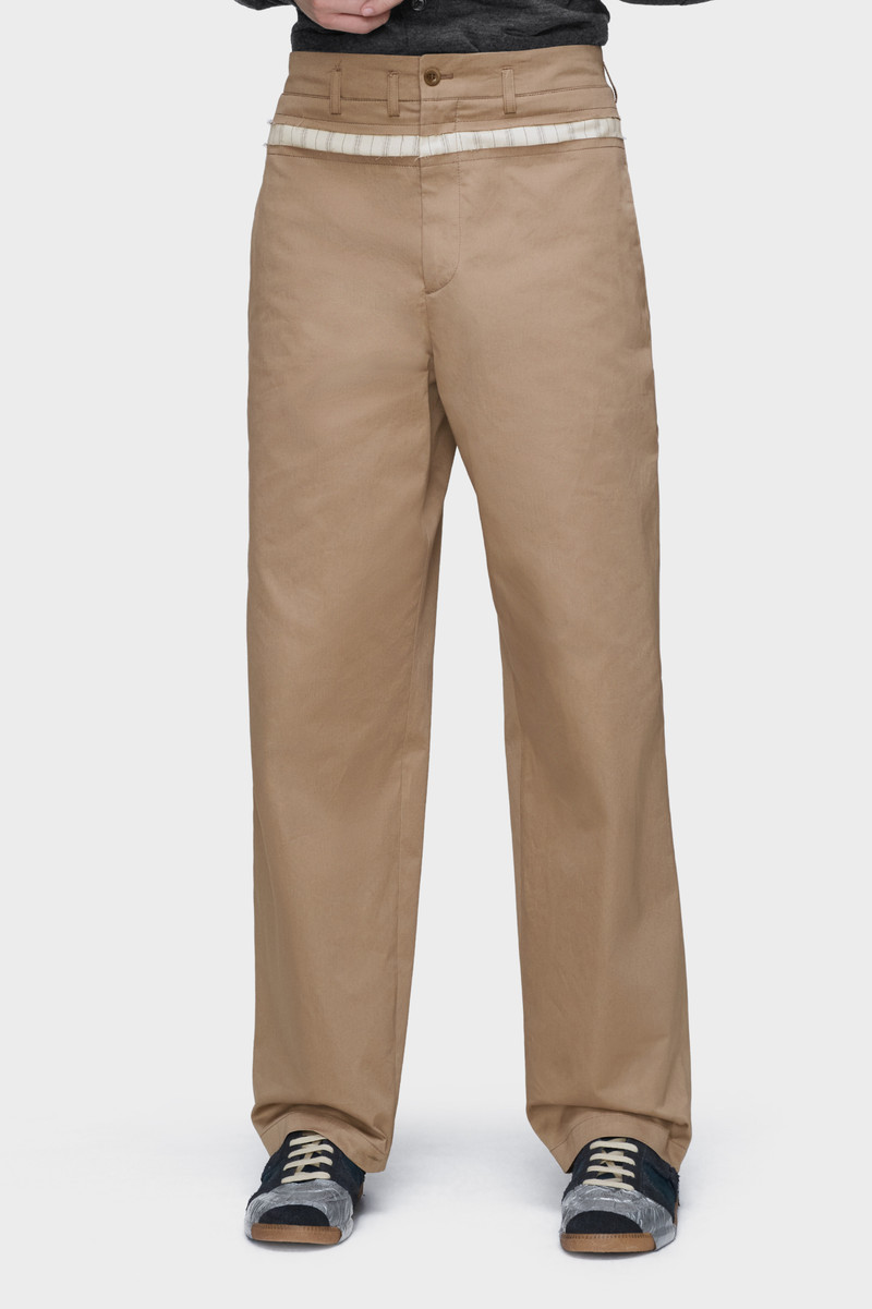 Maison Margiela Waxed cotton wide-leg trousers outlook
