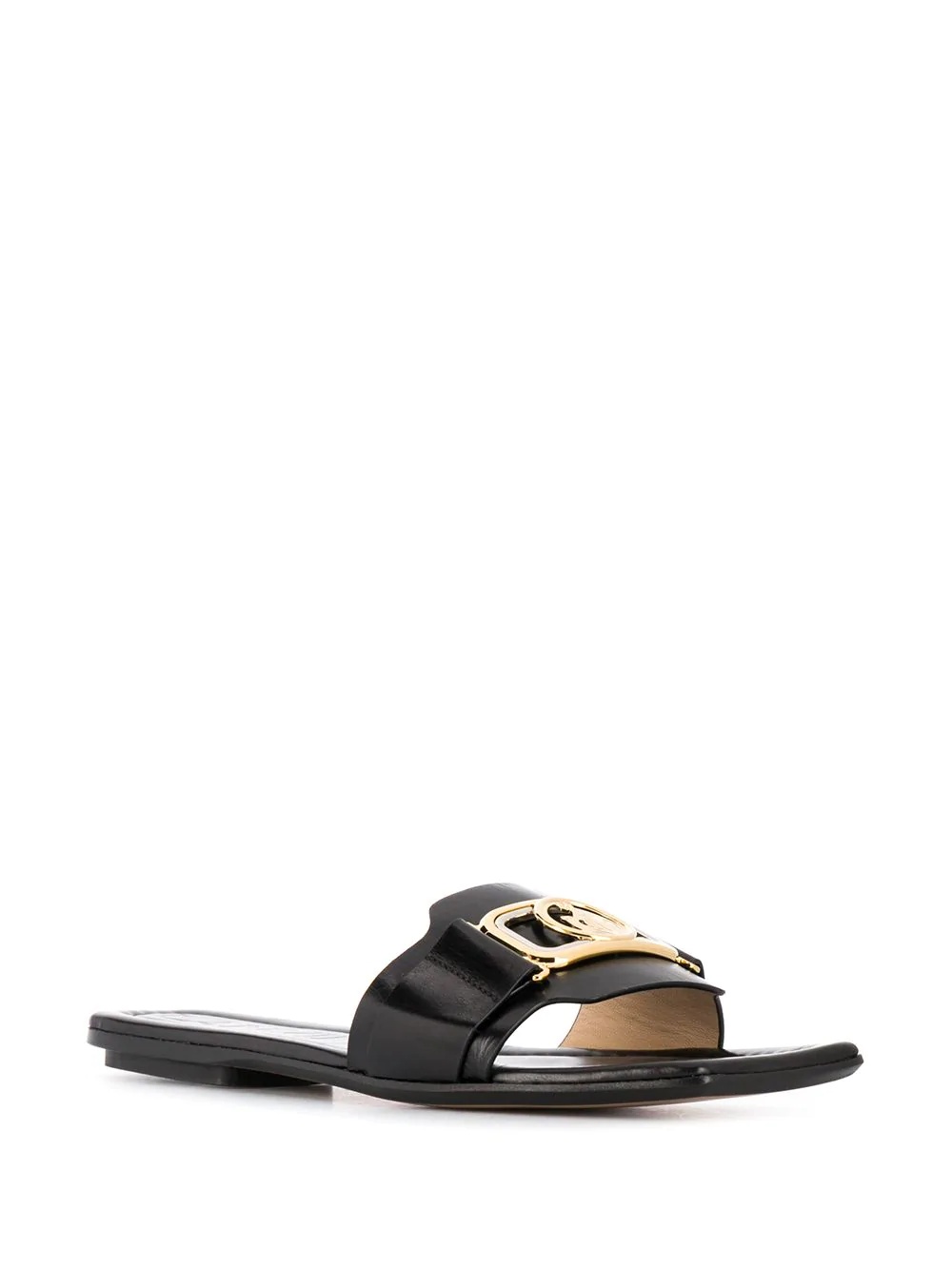 square toe leather sandals - 2