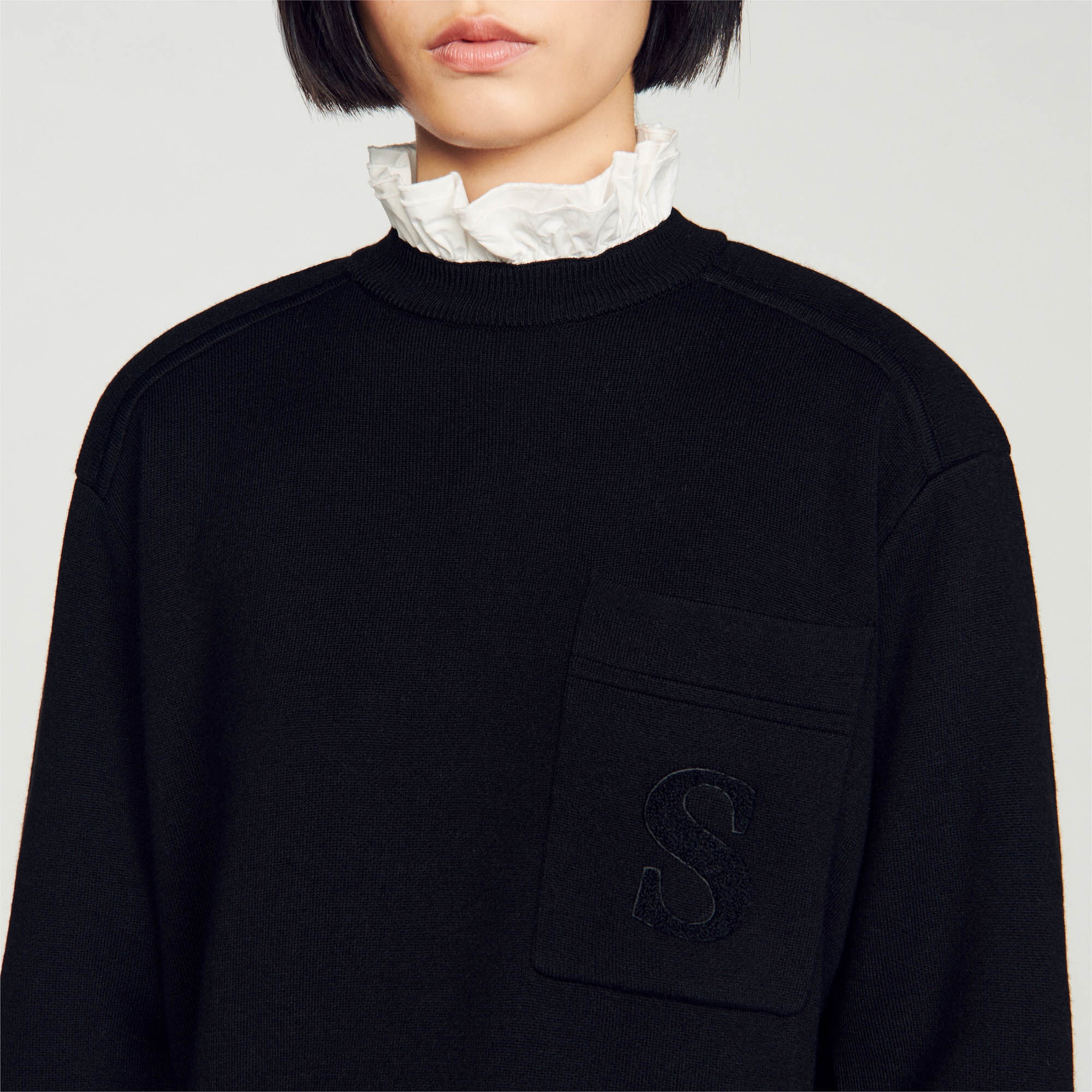 KNITTED SWEATER WITH HIGH NECK - 4