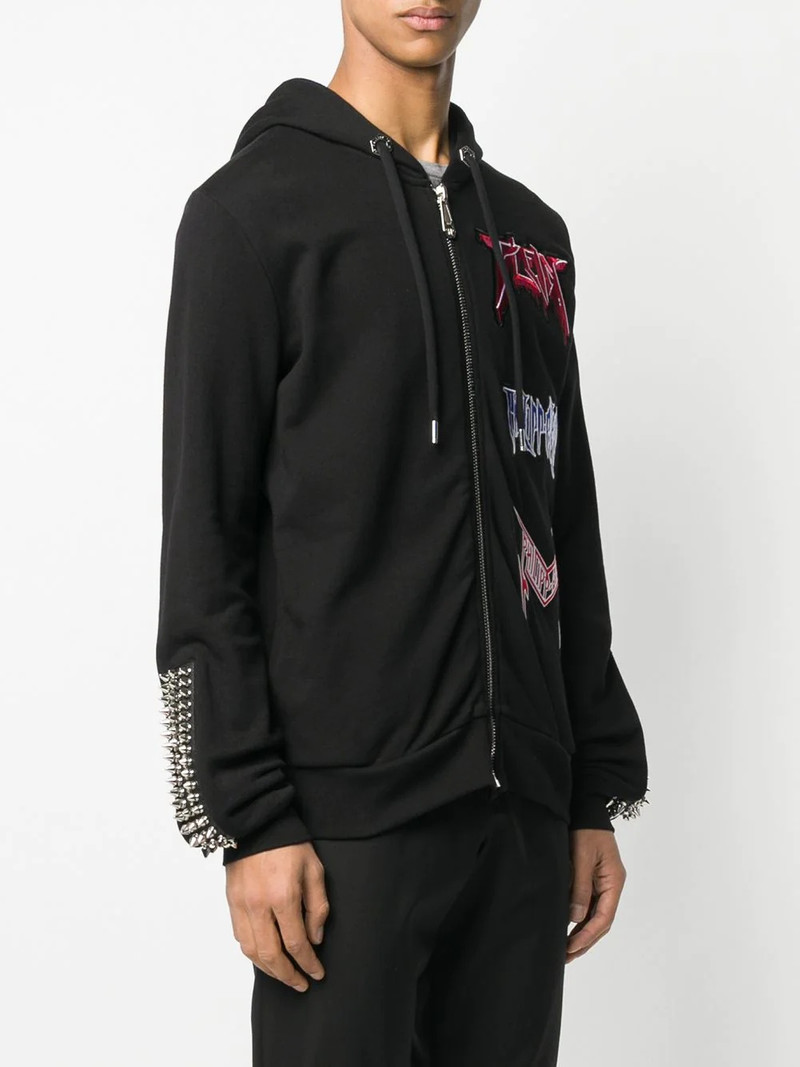embroidered logo patch hoodie 3