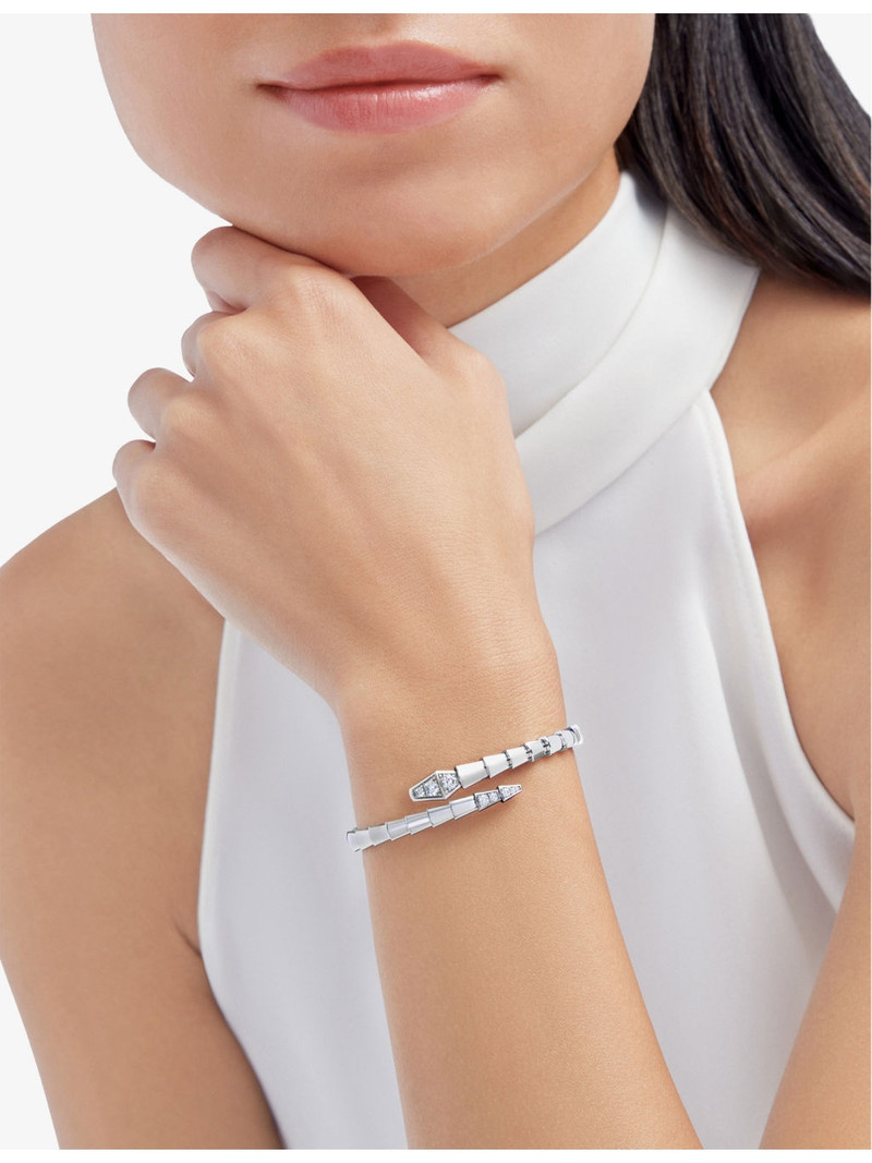 BVLGARI Serpenti Viper 18ct White-Gold and 0.47ct Diamond Bracelet outlook