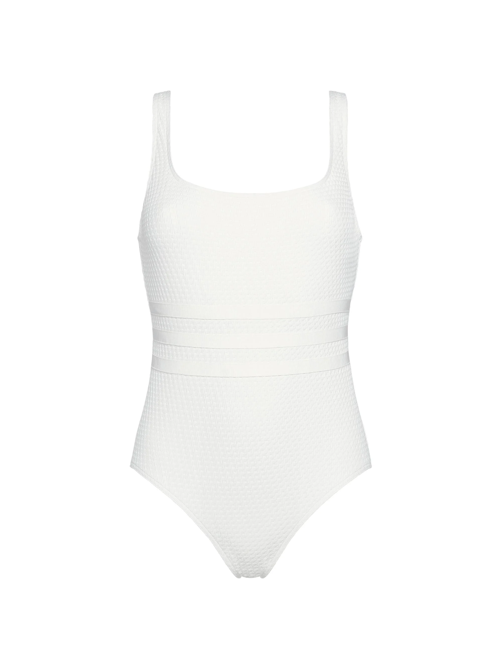 Women's Glory Striped Tank One-Piece Swimsuit - Sable Fin - 1