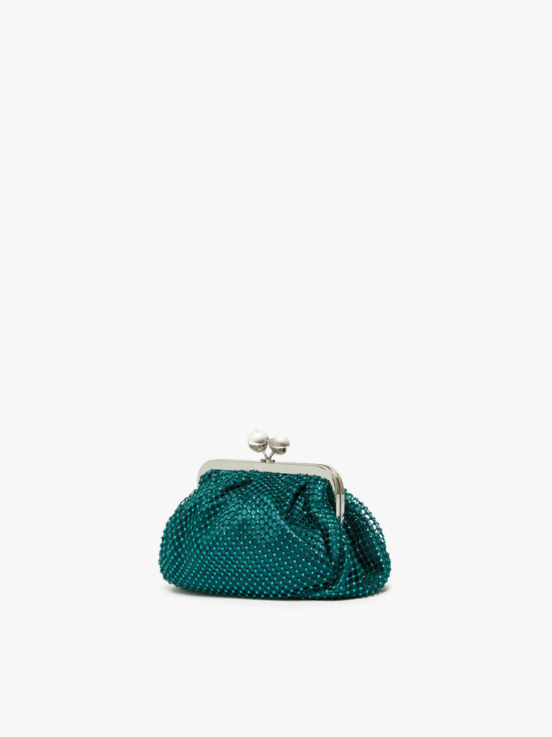 WEEKEND Max Mara EDITA Small Pasticcino Bag in mesh and rhinestones outlook