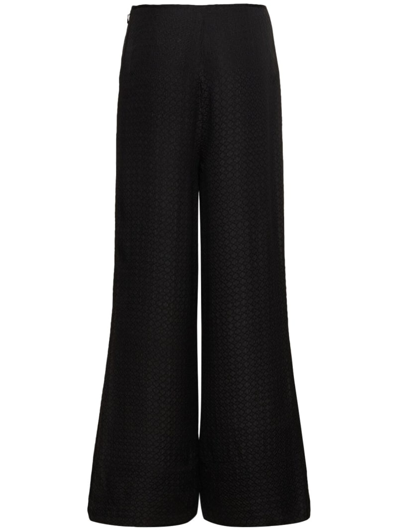 Textured silk straight pants - 5