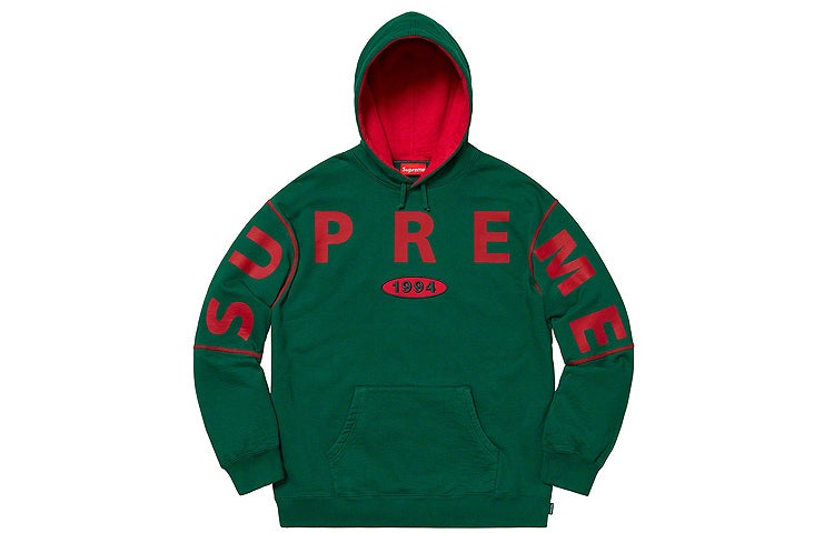 Supreme FW19 Week 1 Spread Logo Hooded Sweatshirt 'Green' SUP-FW19-040 - 2