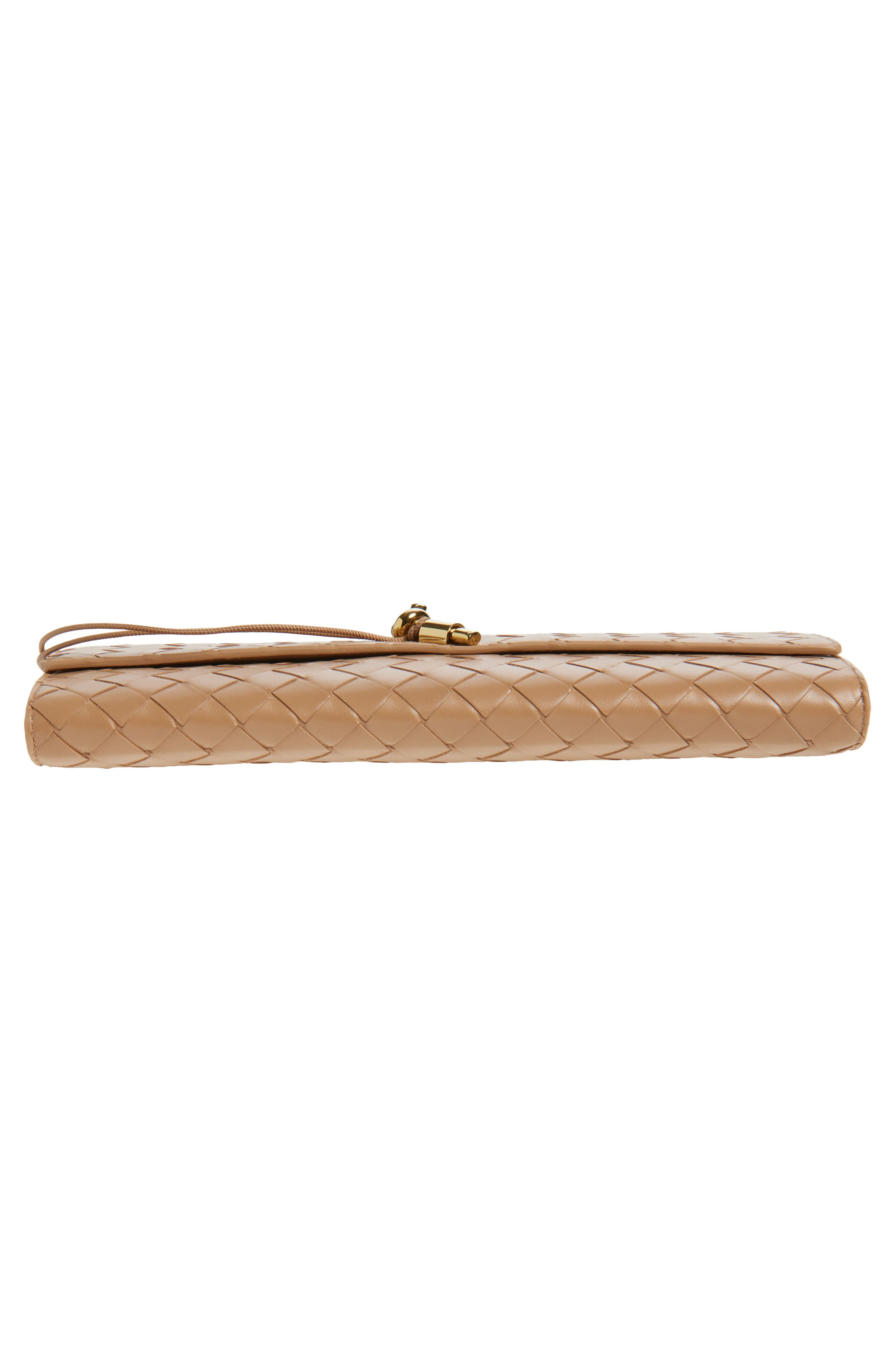 Bottega Veneta Long Andiamo Intrecciato Clutch Bag in Pale Brown Brass at Nordstrom - 6