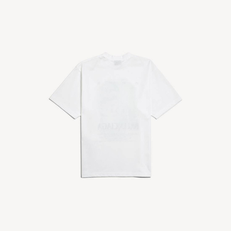 BALENCIAGA Women's The Window Medium Fit T-shirt in White outlook