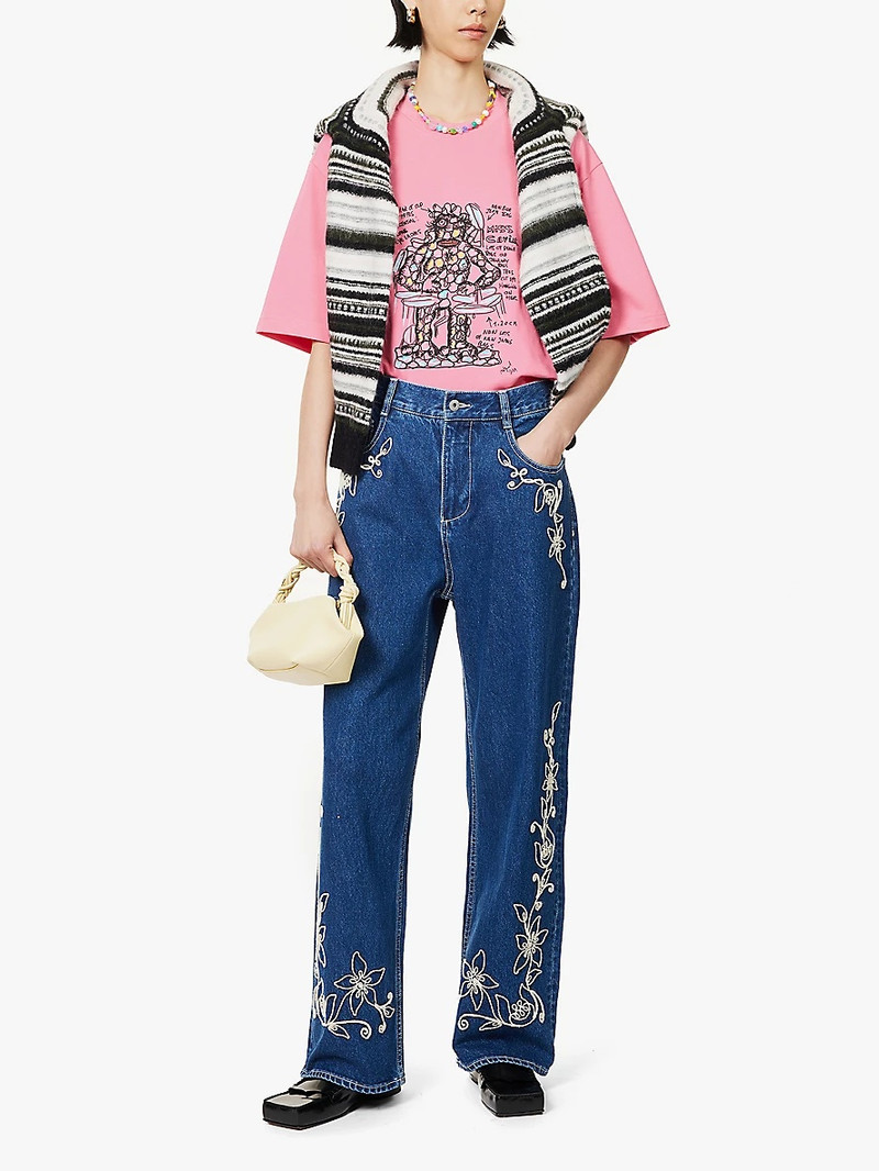 Holzweiler Holzweiler x Caviar Kaspia x Bjarne Melgaard Ranger graphic-print organic-cotton jersey T-shirt outlook