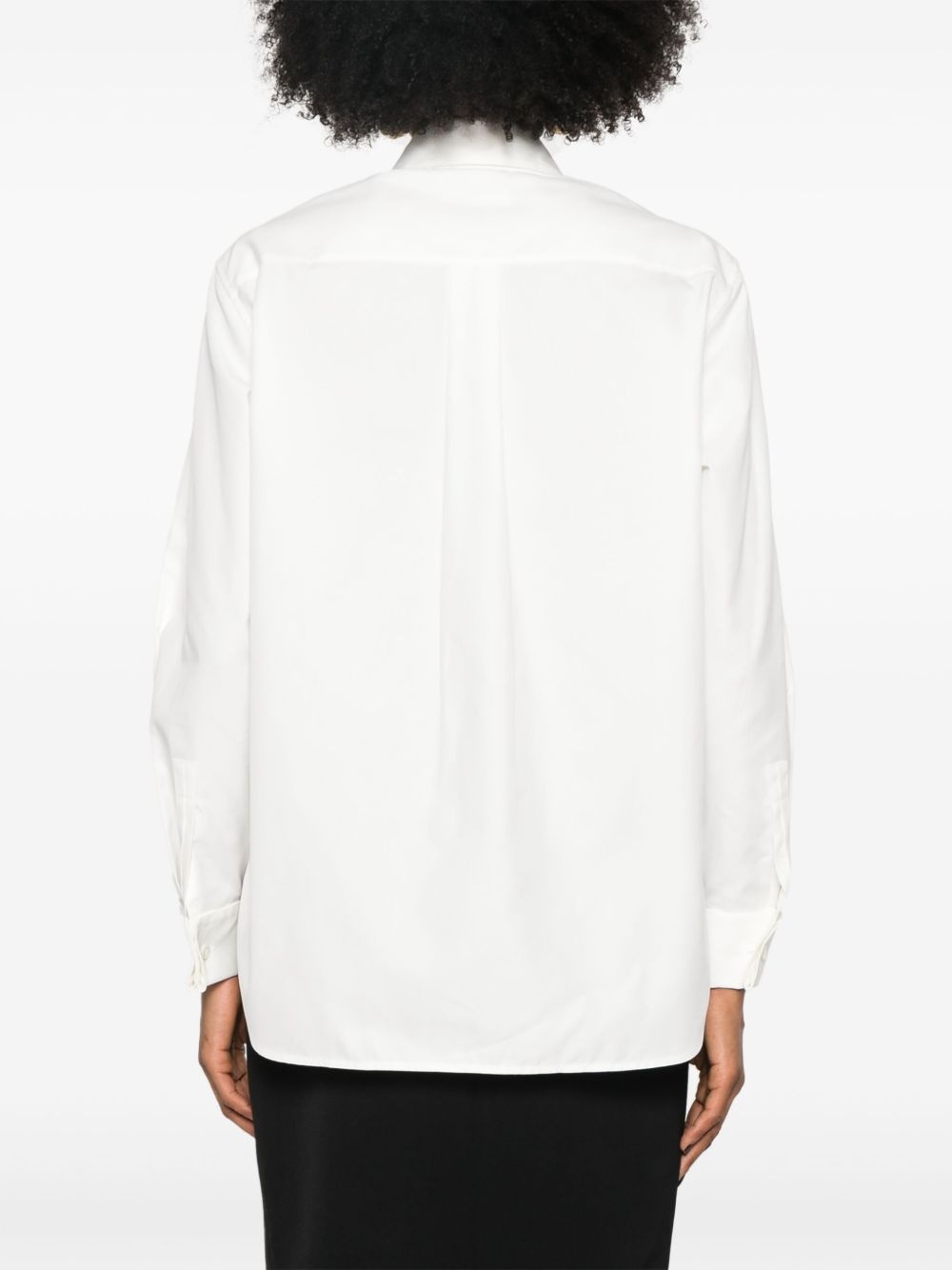 Boyfriend spread-collar cotton shirt - 4