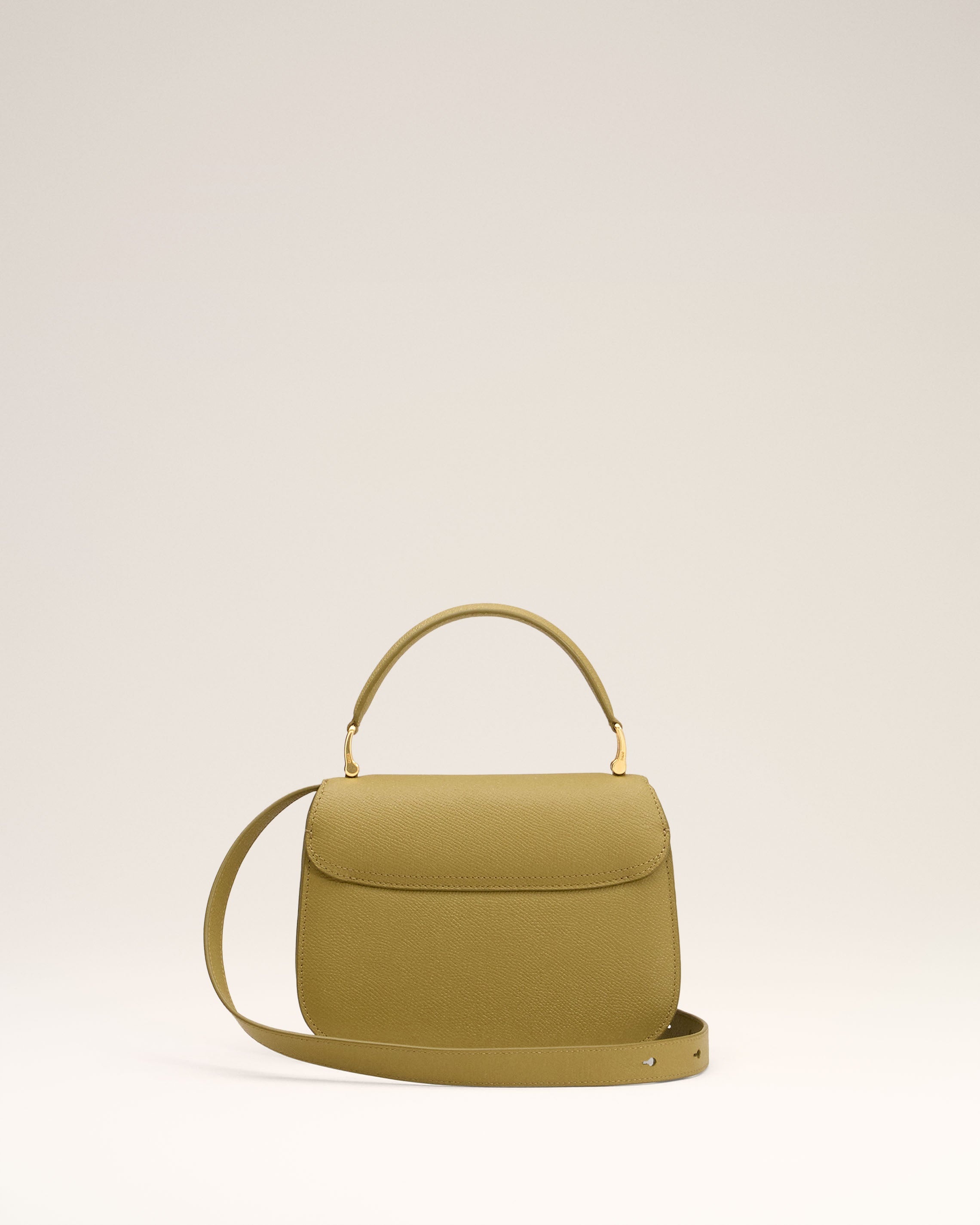 AMI Paris YELLOW LEATHER TOP HANDLE PARIS PARIS BAG | REVERSIBLE