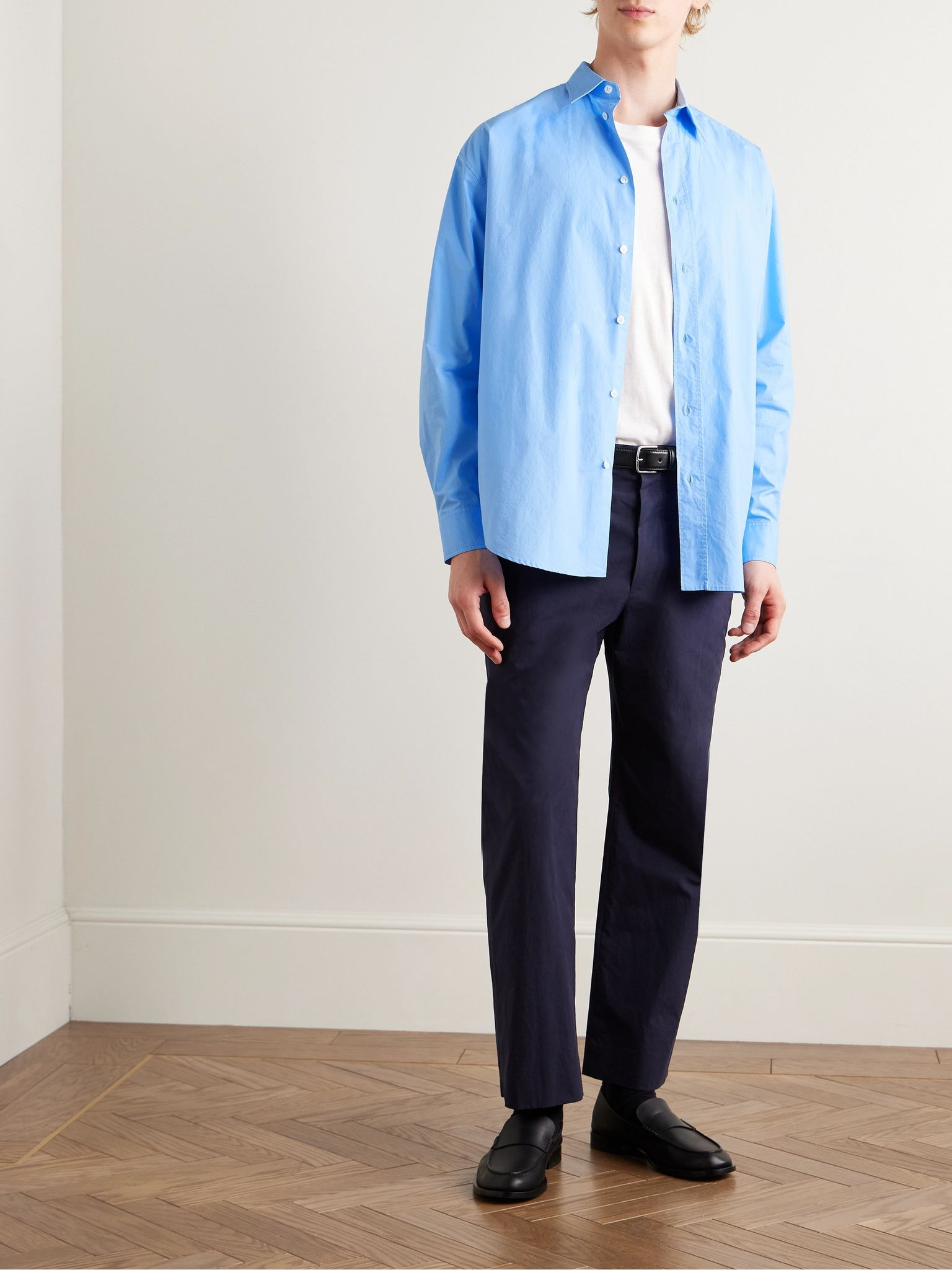Miller Cotton-Poplin Shirt Blue - 2