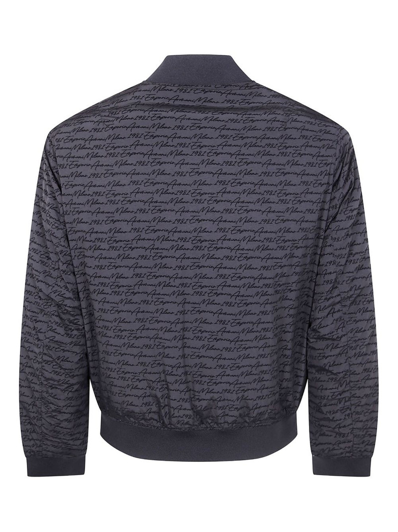 EMPORIO ARMANI script-print bomber jacket outlook