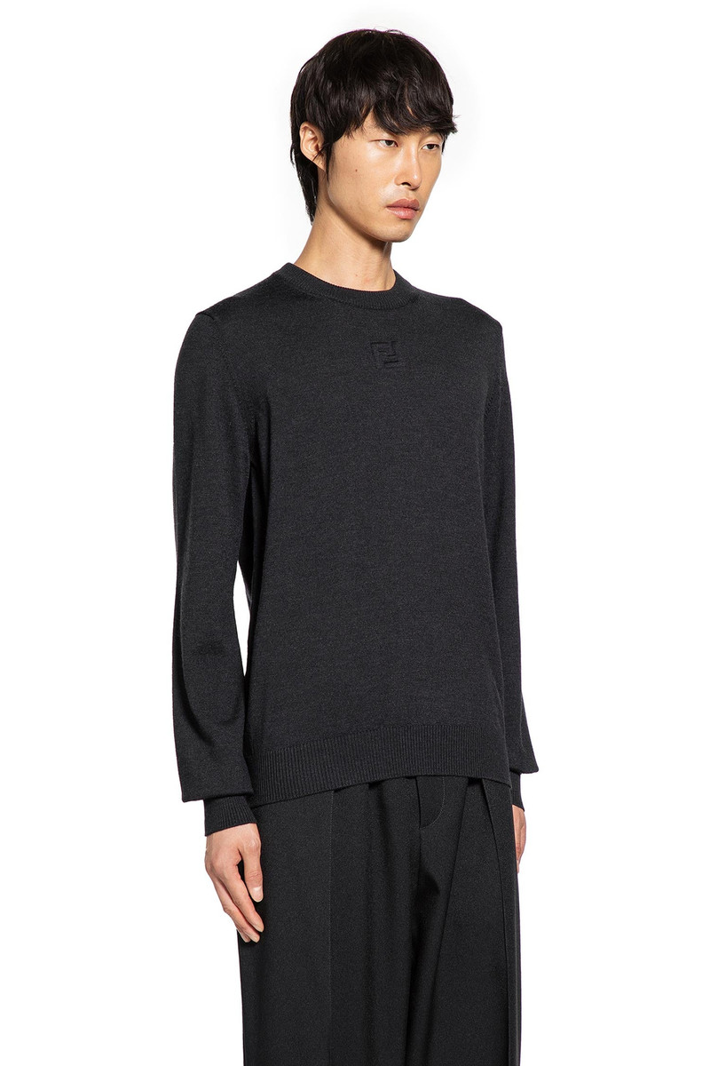 FENDI Crewneck Knitwear In Fleece Wool outlook