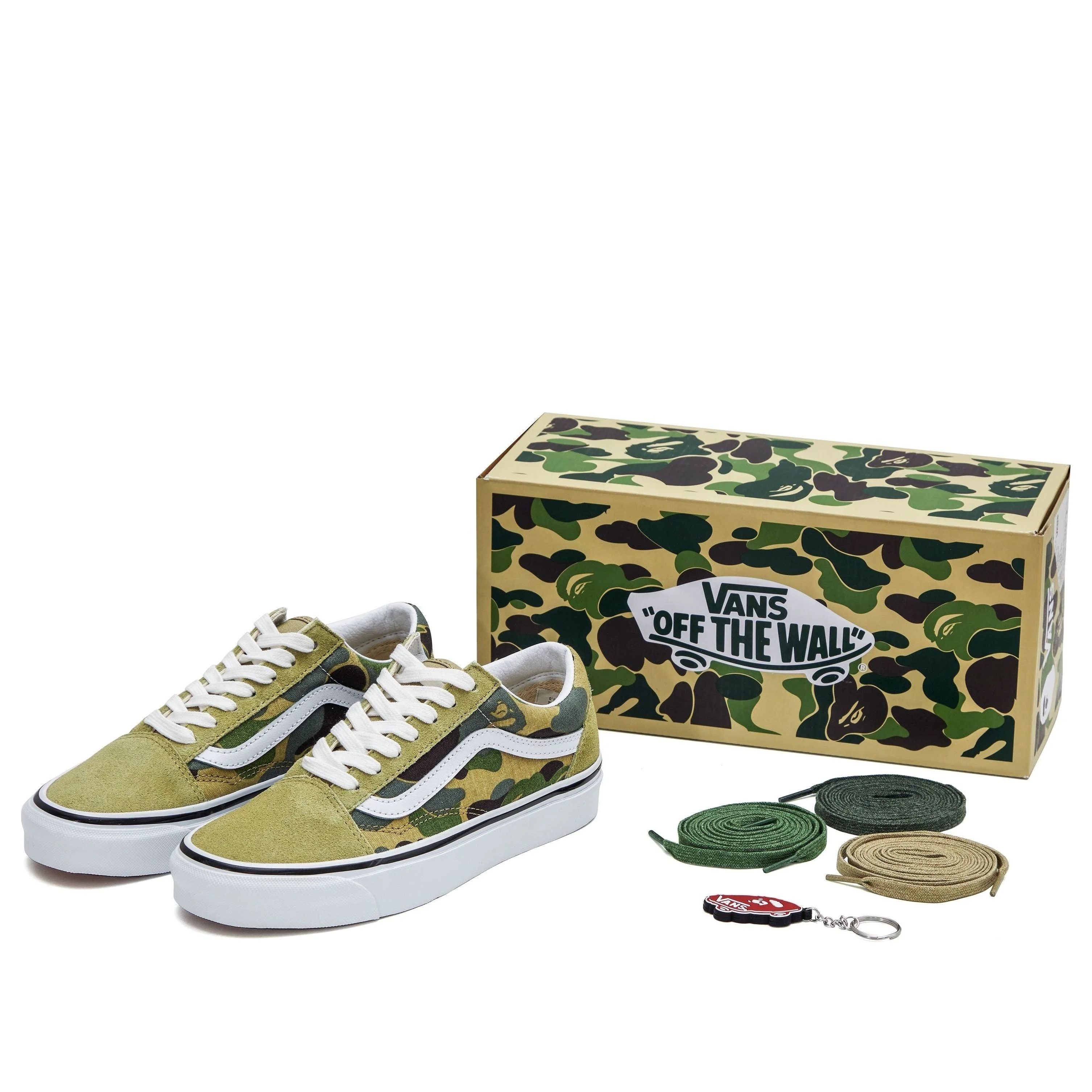 Vans BAPE x Old Skool 36 DX 'Green Camo' VN0A54F37BE - 1