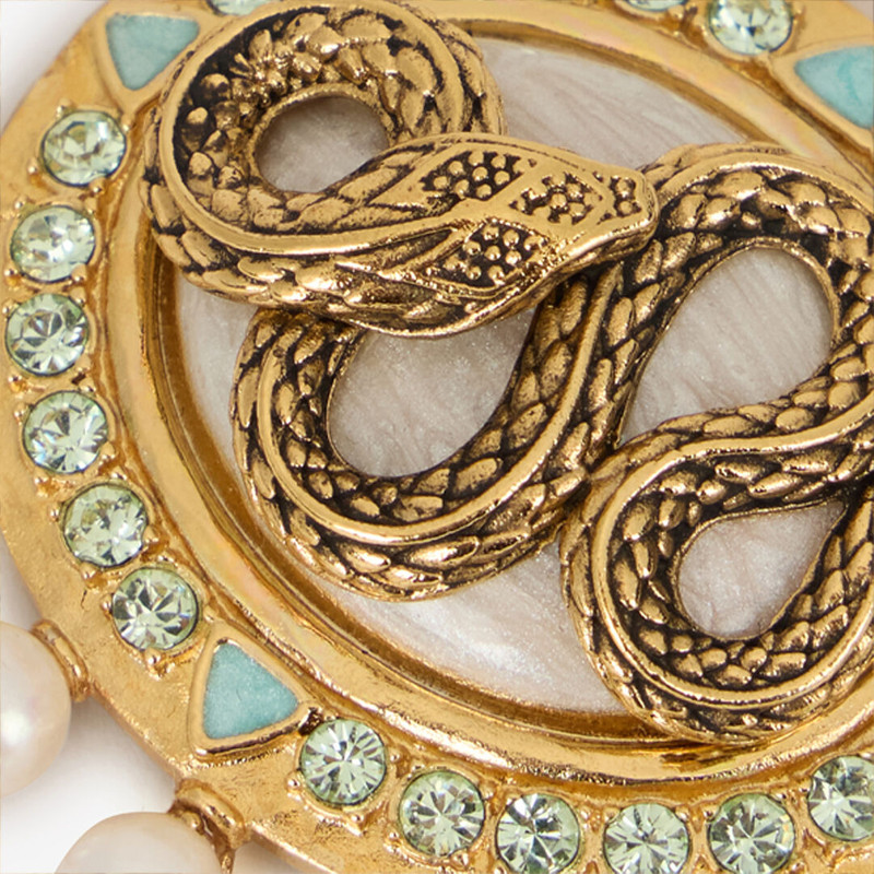 Serpentine Gold Earrings 4