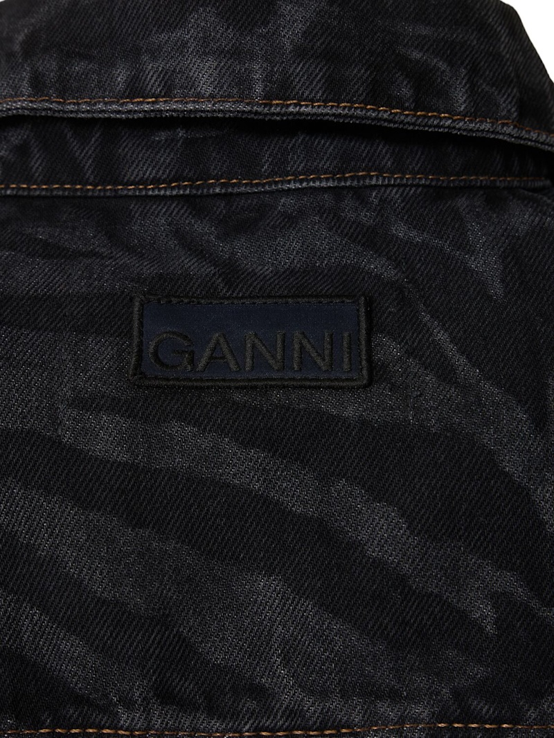 GANNI Lazer denim bomber jacket | luisaviaroma | REVERSIBLE