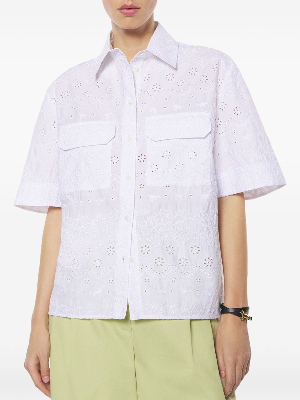 embroidered short-sleeve shirt - 4