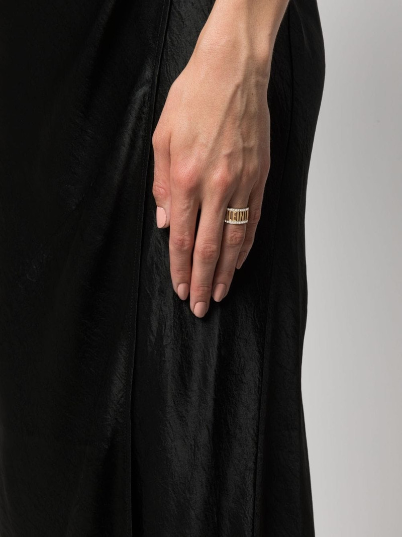 PHILIPP PLEIN logo-lettering band ring outlook
