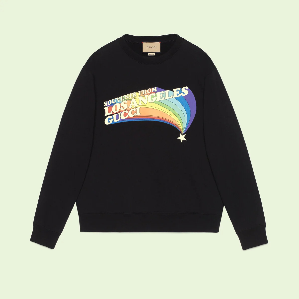 Cotton jersey sweatshirt with stars print - 1