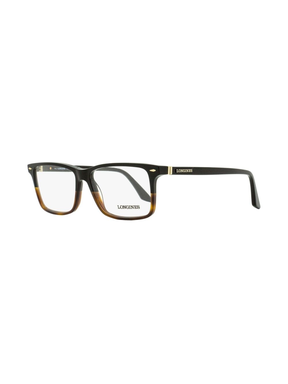 two-tone rectangle-frame glasses - 2